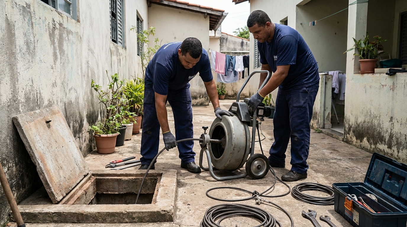 Desentupimento de Coluna Sanitária em Carapicuíba‑SP