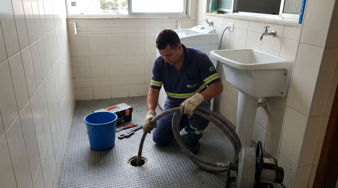 Desobstrução na Cozinha em Carapicuíba‑SP